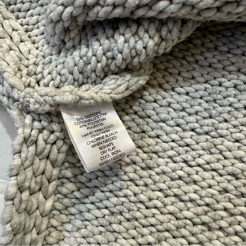 LOFT LOU & GREY - Grey Hooded Knit Sweater - Size Large - Picture 6 of 8